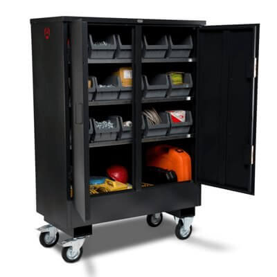 Storage Cabinet With Storage Bins